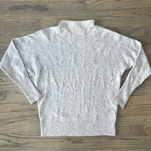 Max Studio Sweater Merino Wool & Alpaca Grey High Neck Small